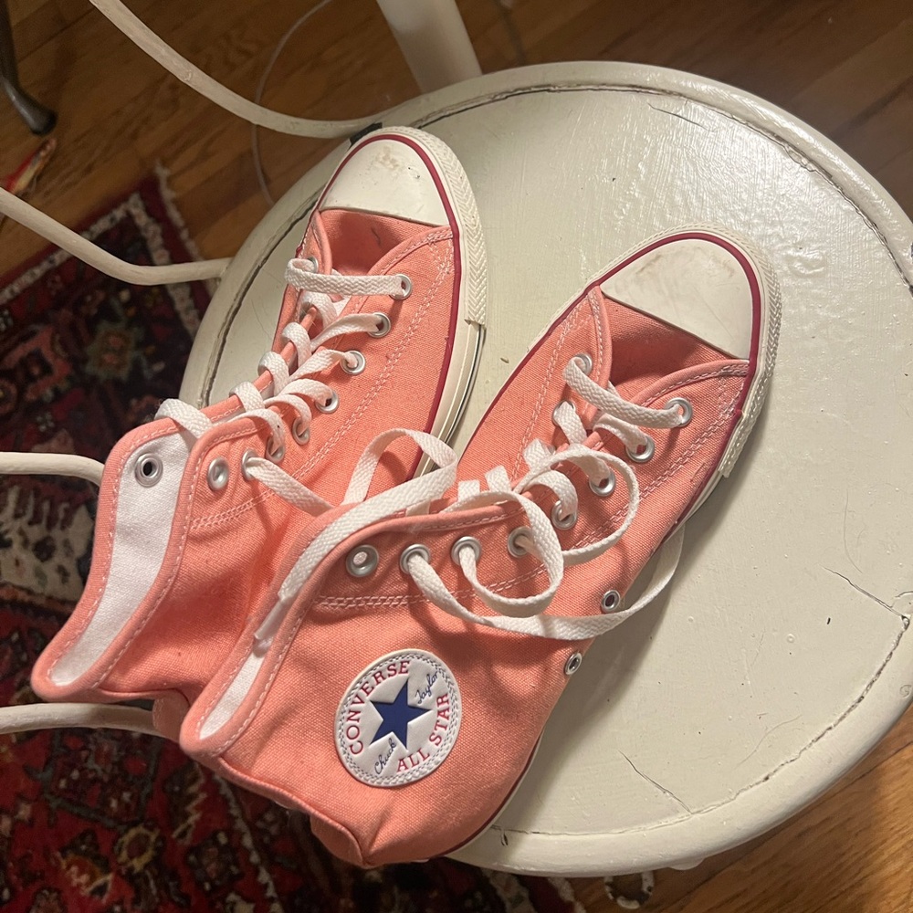 Converse Coral High-Top Sneakers